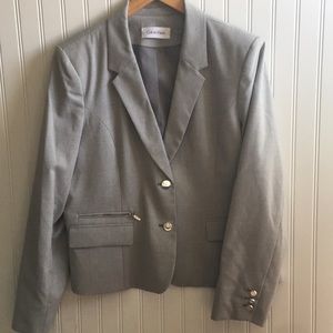 Grey & white Calvin Klein blazer